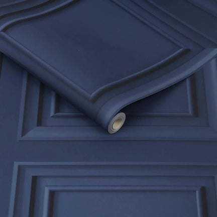 Blue wood panel wallpaper collection