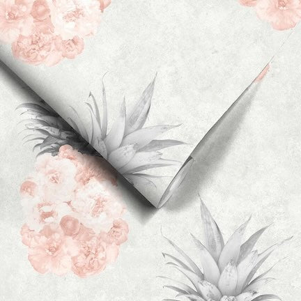 Floral Nursery Wallpaper Collection - Woodchip and magnolia Ludic Blush Pink Wallpaper Roll