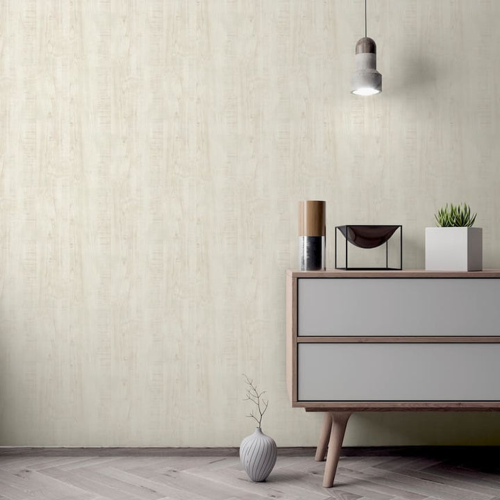 Arthouse Luxe Timber Ivory Wallpaper