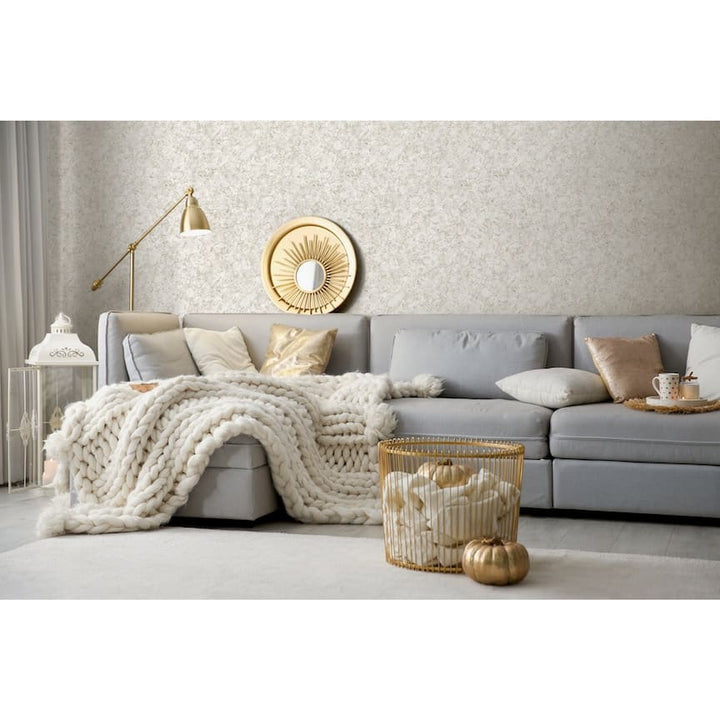 Arthouse Textured Marble Ivory / Champagne Wallpaper