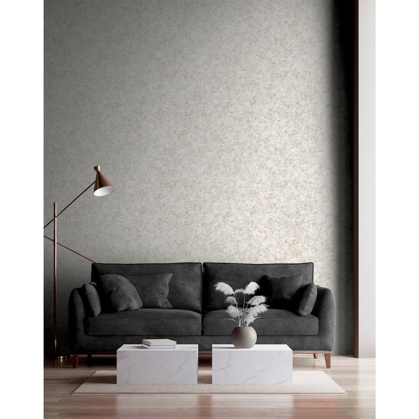 Arthouse Textured Marble Ivory / Champagne Wallpaper
