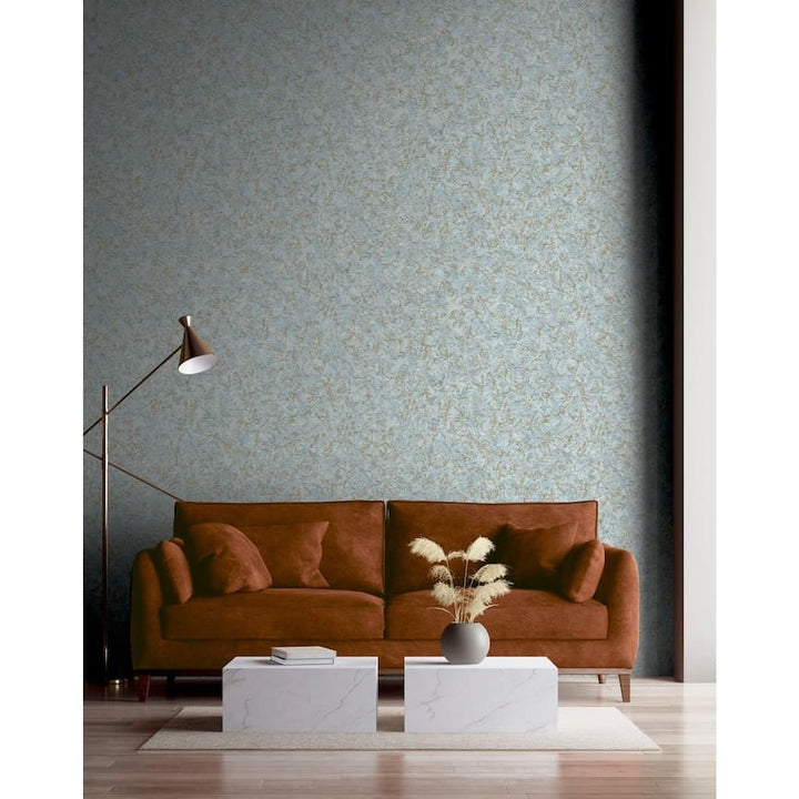 Arthouse Textured Marble Soft Blue / Gold Wallpaper