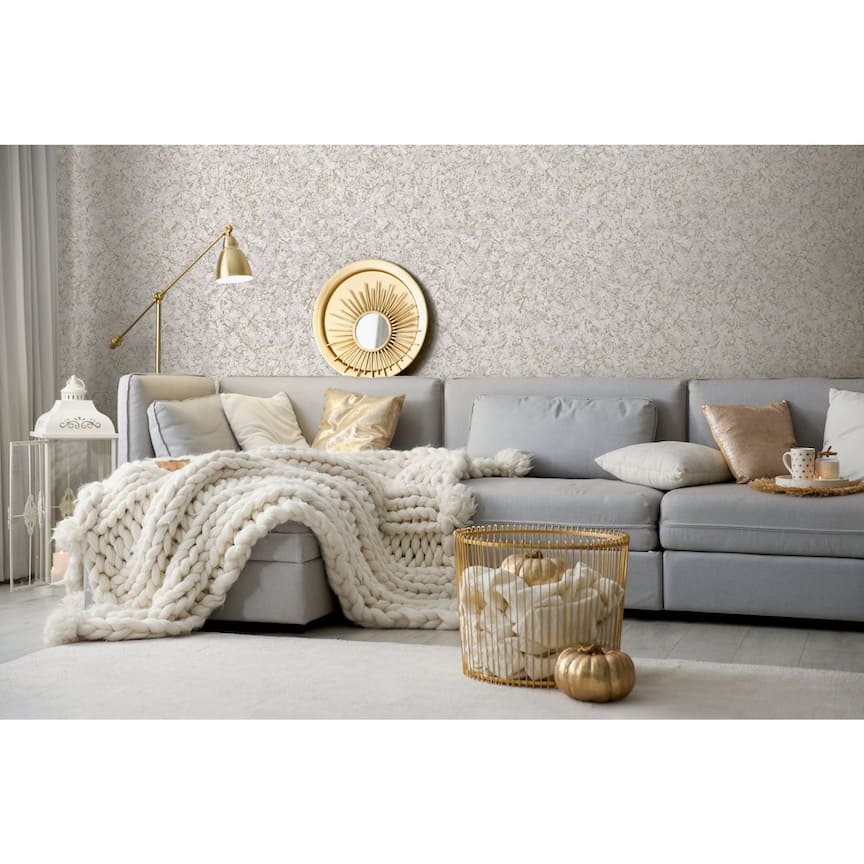 Arthouse Textured Marble Grey / Gold Wallpaper