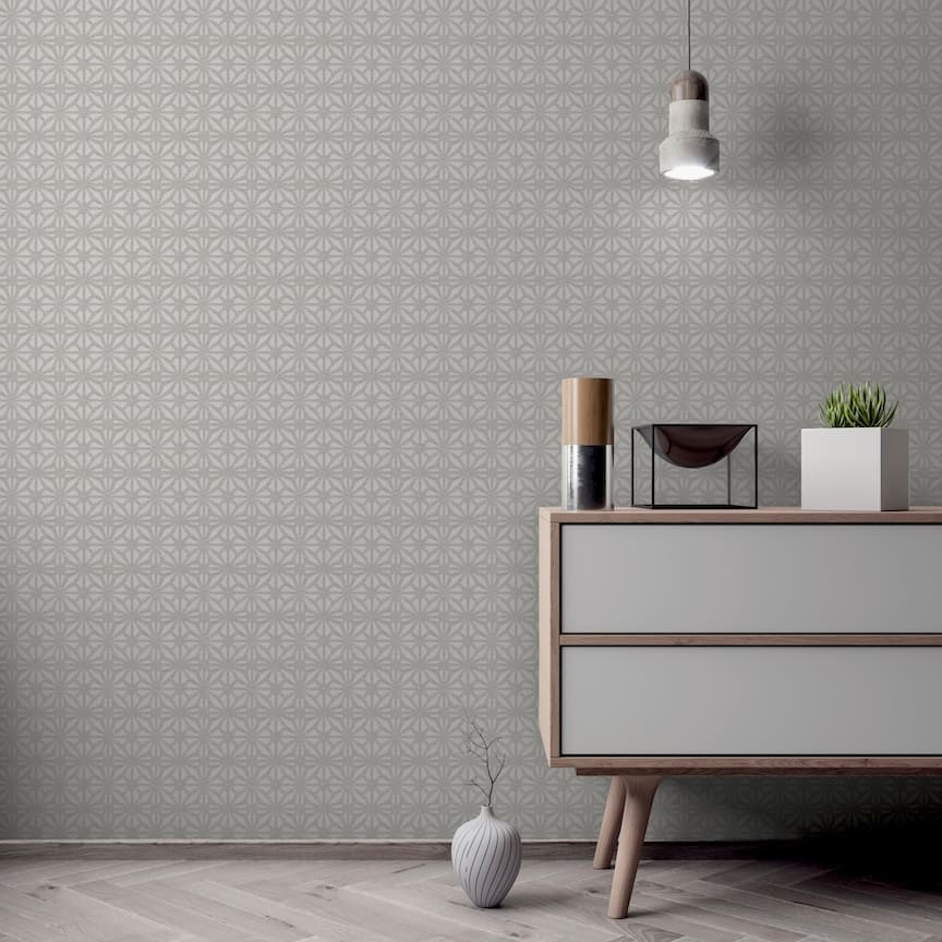 Arthouse Moorish Mosaic Warm Grey/Silver Wallpaper
