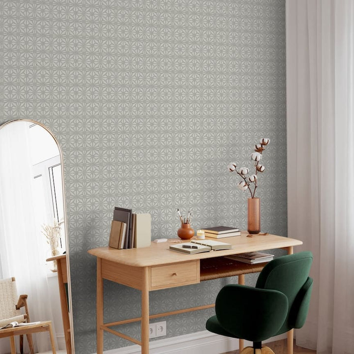 Arthouse Moorish Mosaic Warm Grey/Silver Wallpaper