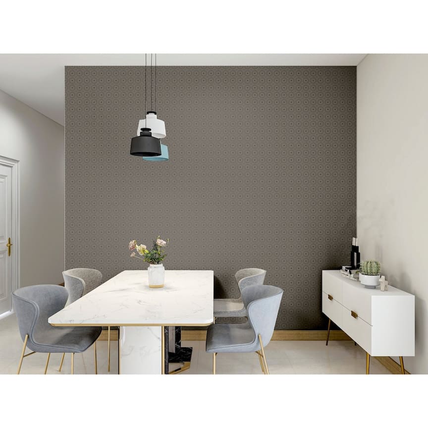 Arthouse Symmetrical Chic Slate and Silver Wallpaper