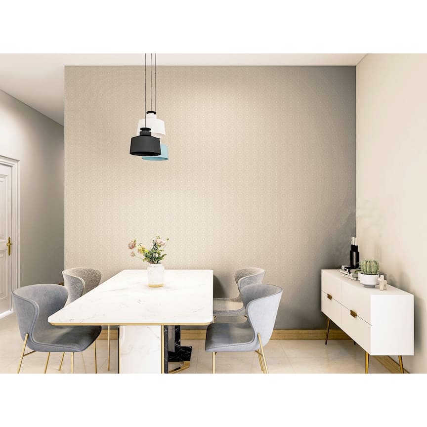 Arthouse Symmetrical Chic Ivory and Silver Wallpaper
