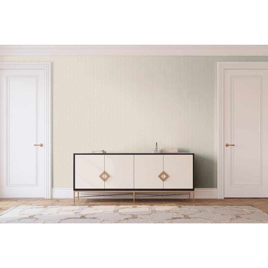 Arthouse Symmetrical Chic Ivory and Silver Wallpaper