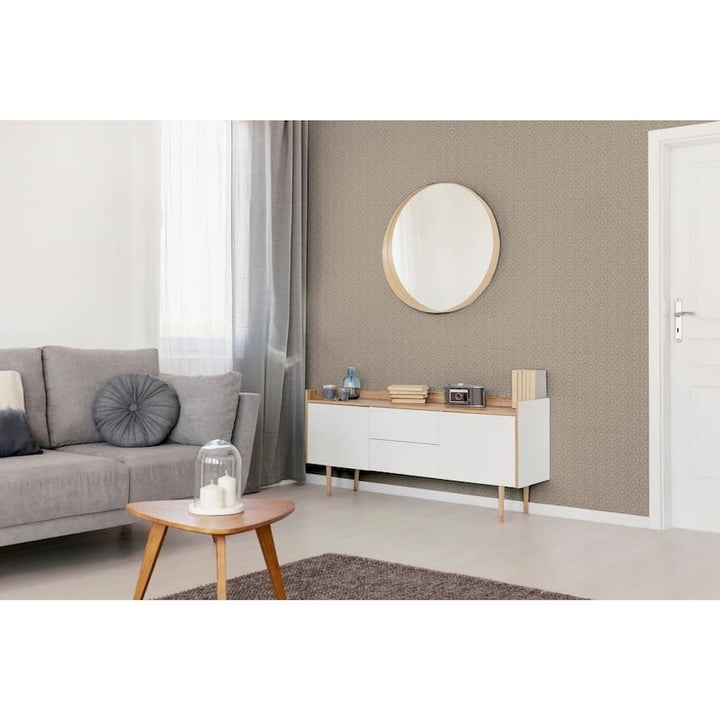 Arthouse Symmetrical Chic Champagne and Silver Wallpaper
