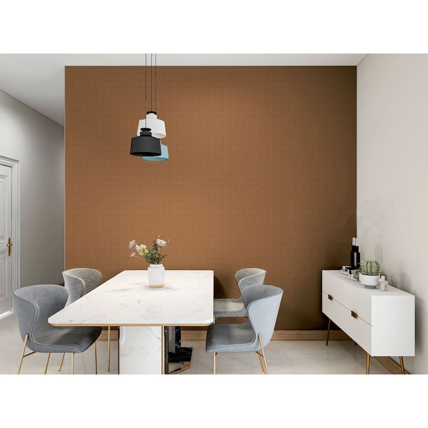 Arthouse Symmetrical Chic Copper and Gold Wallpaper