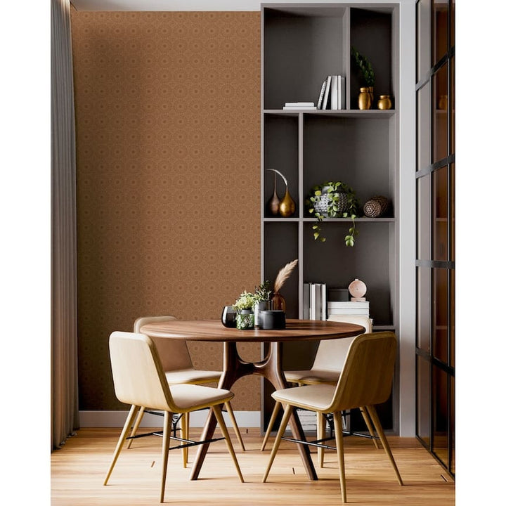 Arthouse Symmetrical Chic Copper and Gold Wallpaper