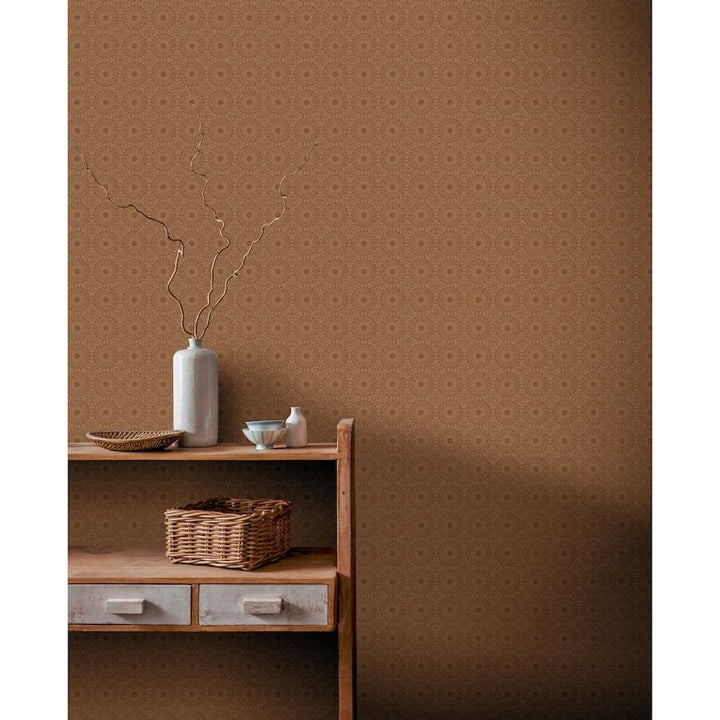 Arthouse Symmetrical Chic Copper and Gold Wallpaper