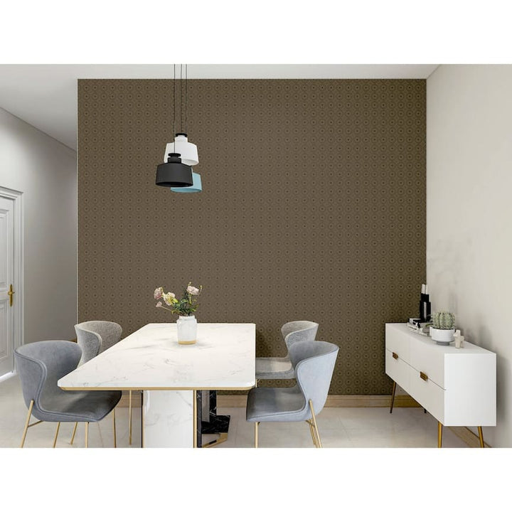 Arthouse Symmetrical Chic Stone and Gold Wallpaper