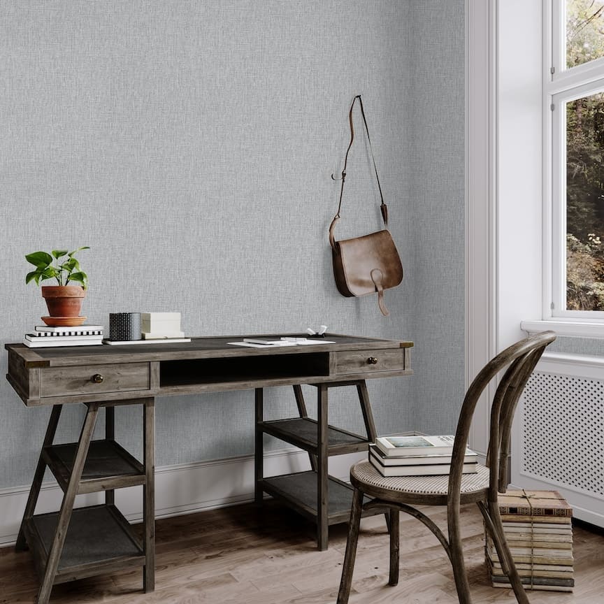 Arthouse Urban Weave Cool Silver Wallpaper