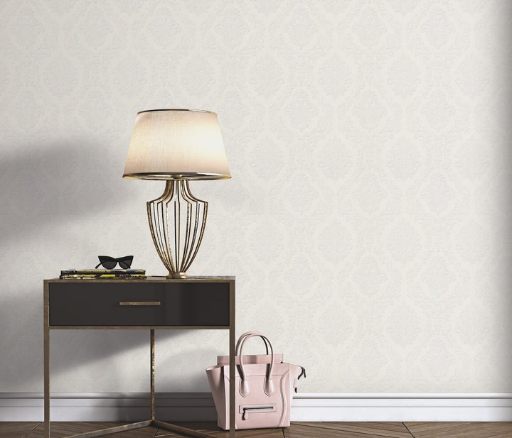Erismann Versailles Carre Damask Light Cream Wallpaper