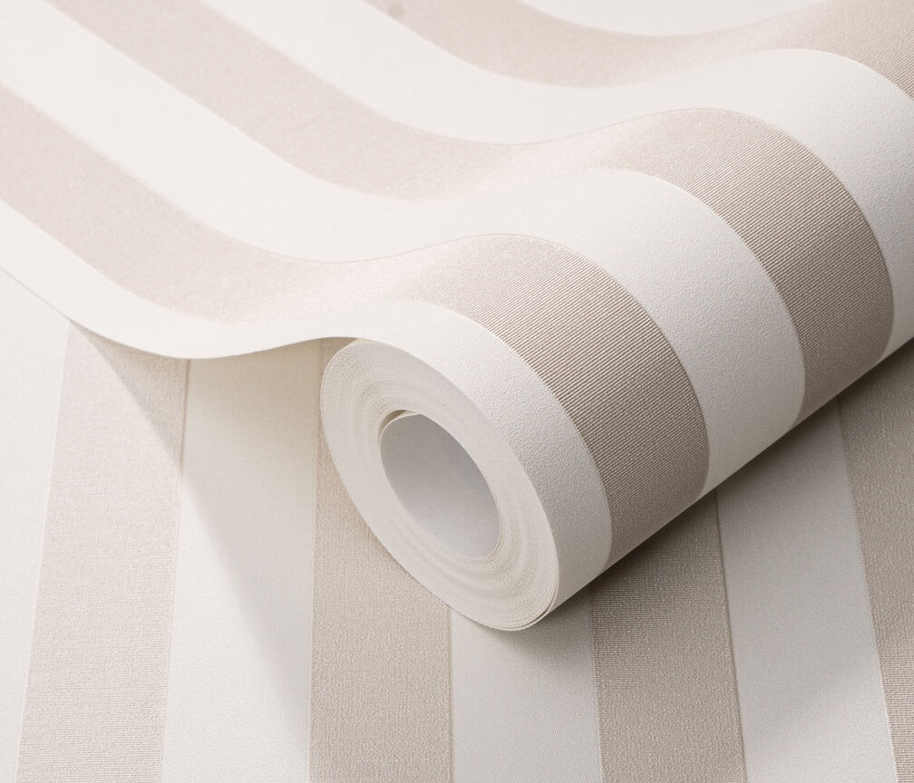 Erismann Entree Cream/Grey Stripe Wallpaper