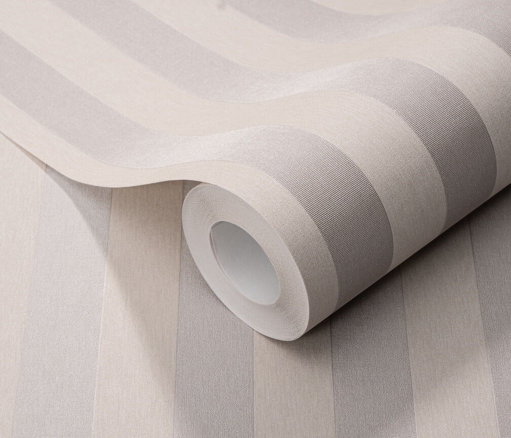 Erismann Entree Taupe Stripe Wallpaper