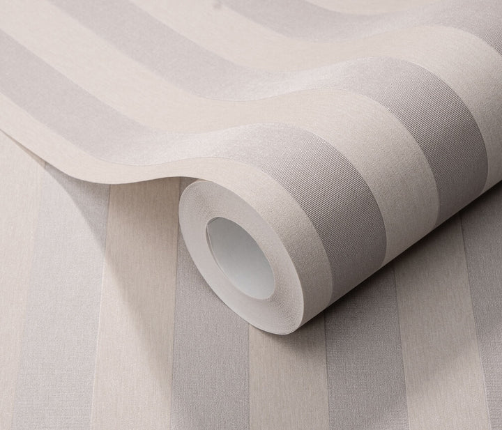 Erismann Entree Taupe Stripe Wallpaper