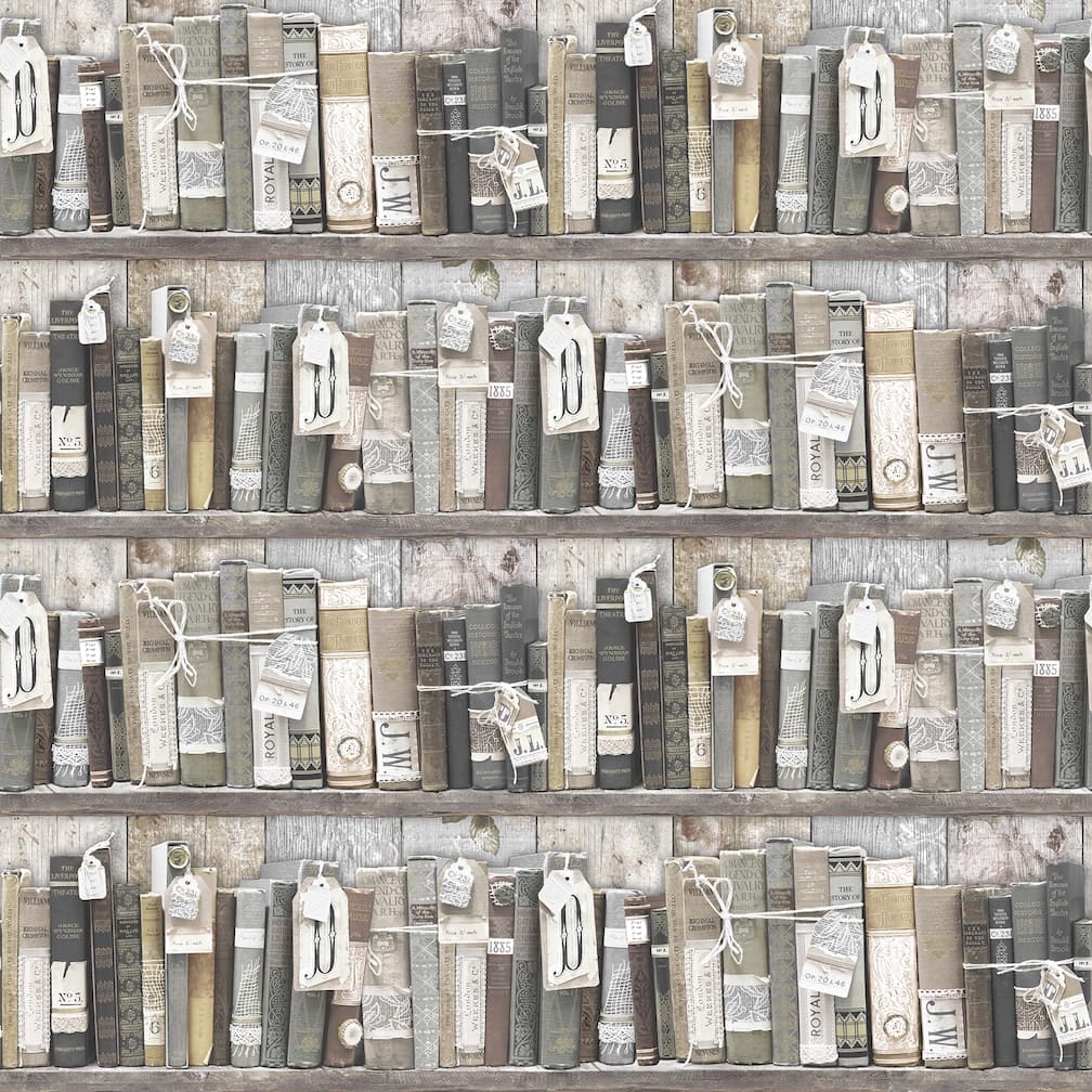 Superfresco Easy Vintage Bookcase Wallpaper