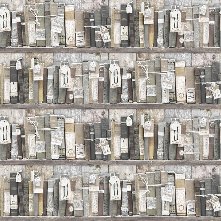 Superfresco Easy Vintage Bookcase Wallpaper