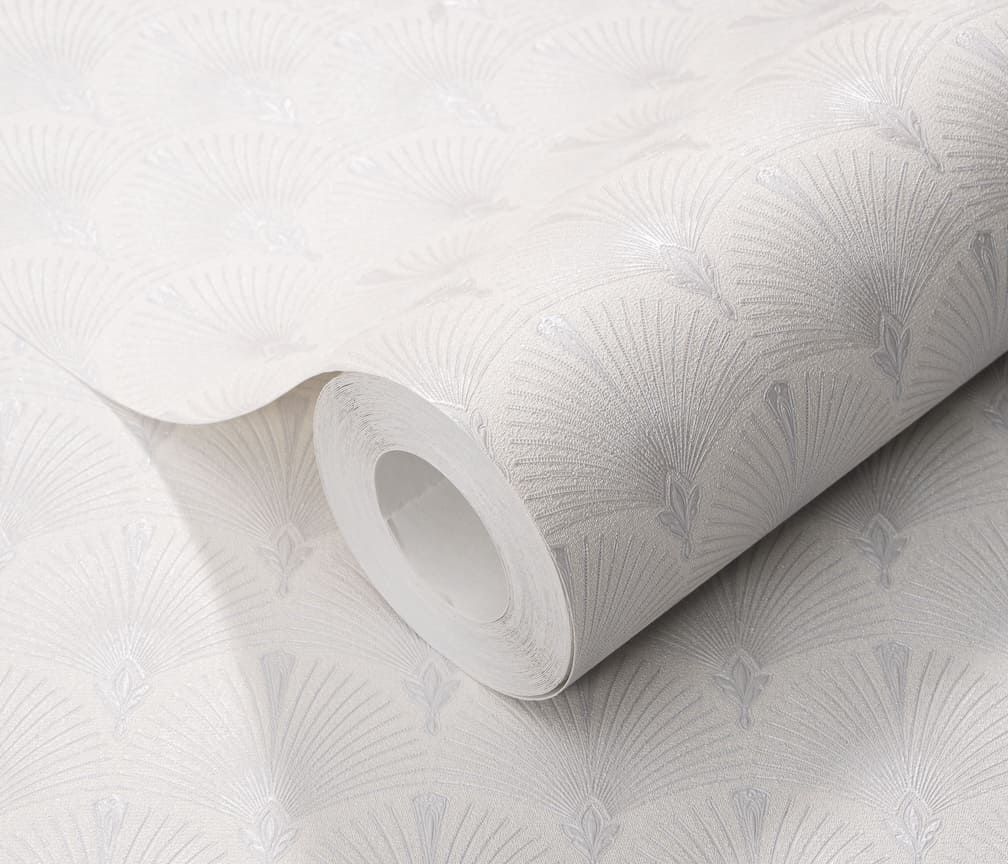 Erismann Versailles Arch Fan Art Deco Silver/Grey Wallpaper