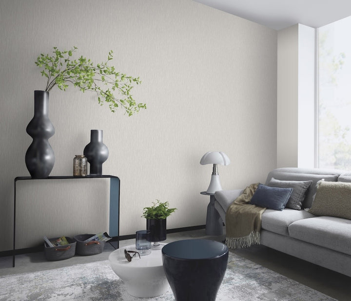 Erismann Versailles Taupe Luxe Fabric Wallpaper