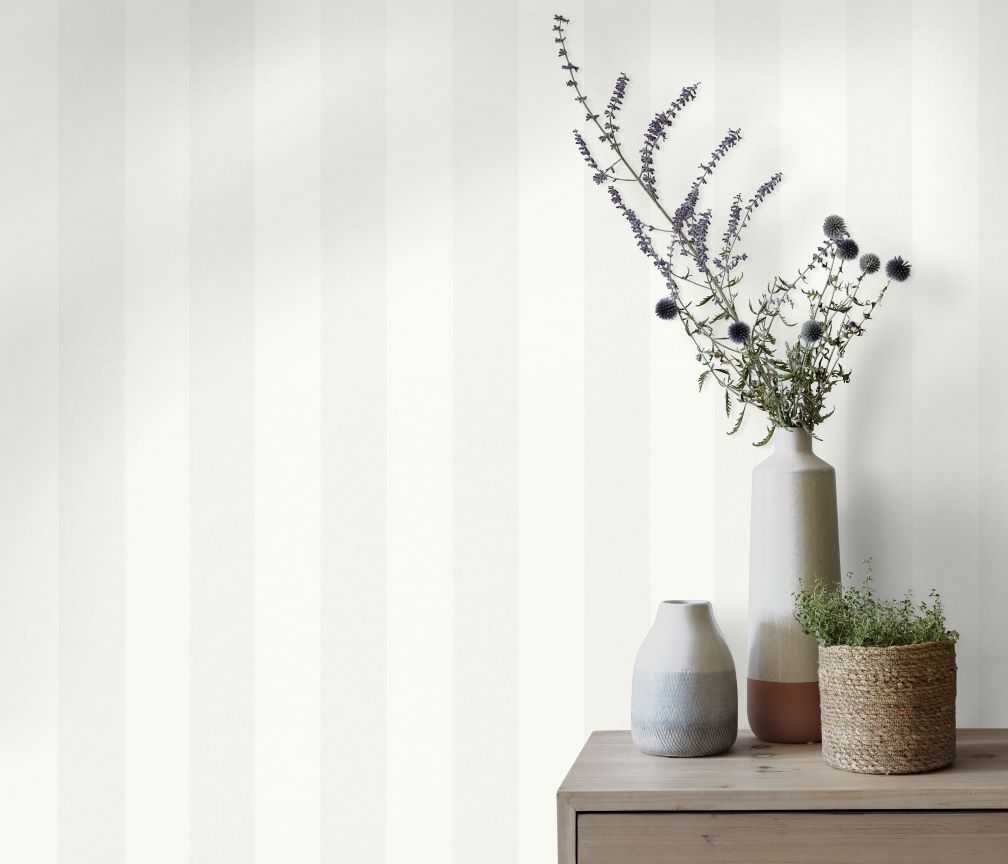 Erismann Melissa Striped White Non‑Woven Wallpaper