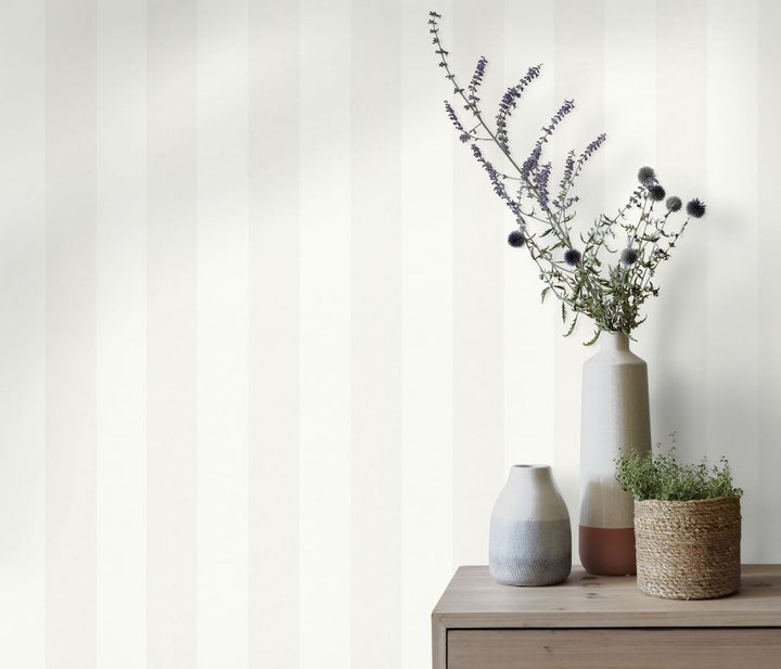 Erismann Melissa Striped White Non‑Woven Wallpaper