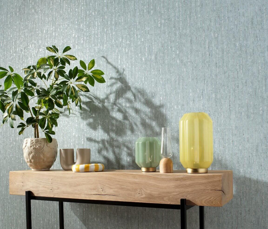 Erismann Shadow Veil Teal Wallpaper