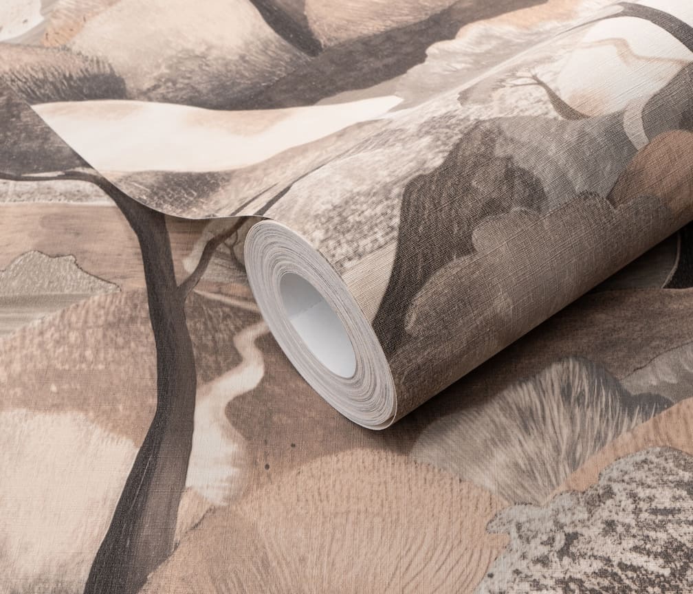 Erismann Tree Landscape Beige Vinyl Wallpaper