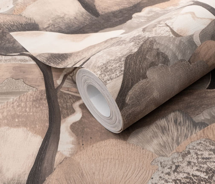 Erismann Tree Landscape Beige Vinyl Wallpaper