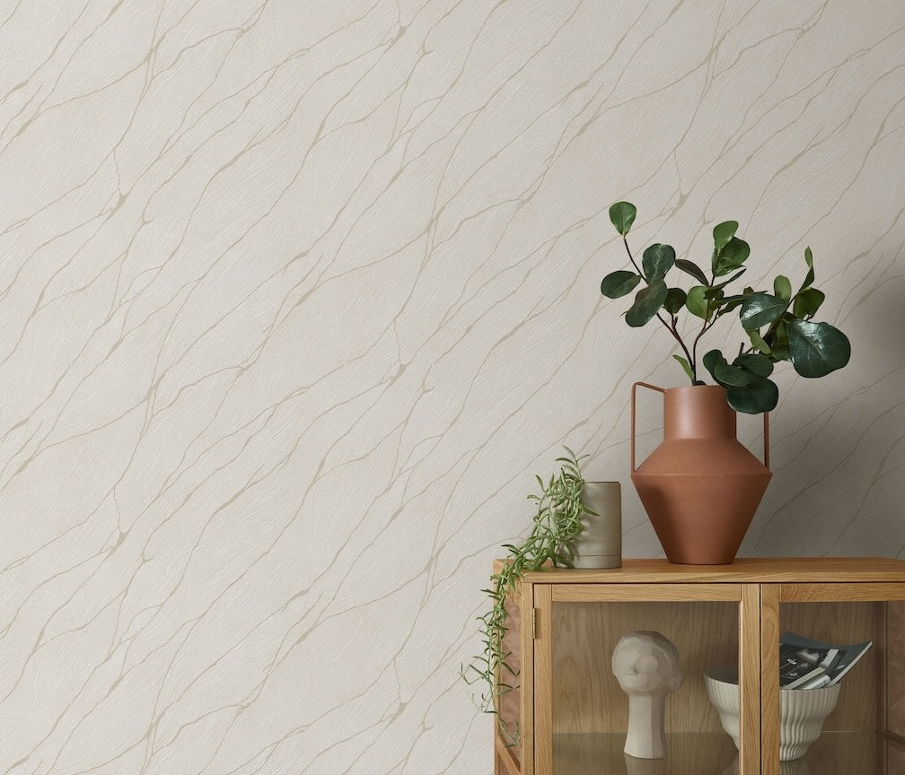 Erismann Calore Beige/Gold Vinyl Wallpaper