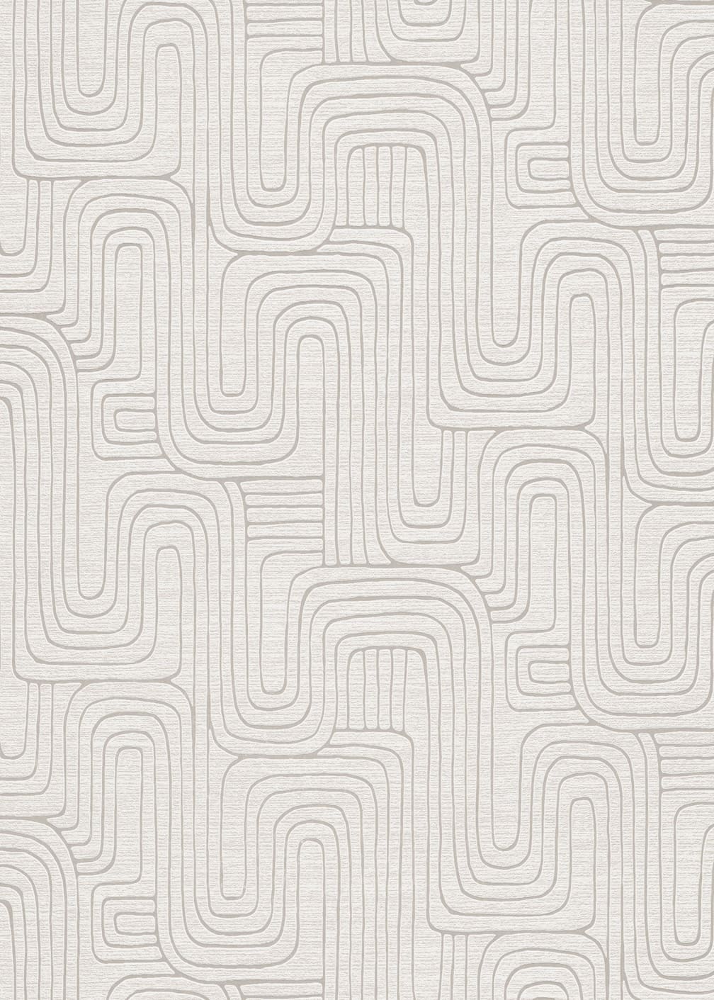 Erismann Rondo Curved Lines Beige Wallpaper
