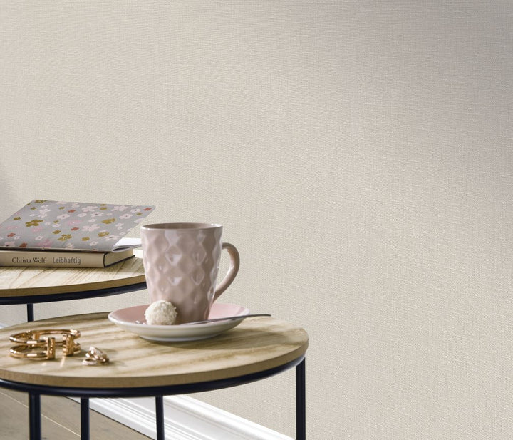 Erismann Opus Plain Cream Non‑Woven Wallpaper