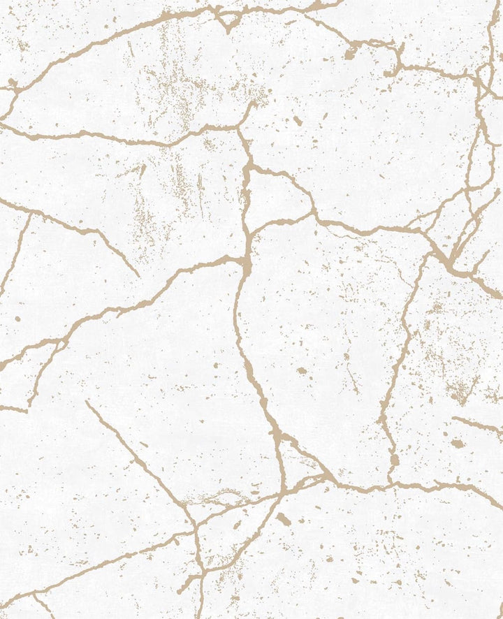 Kintsugi Gold Textured Wallpaper