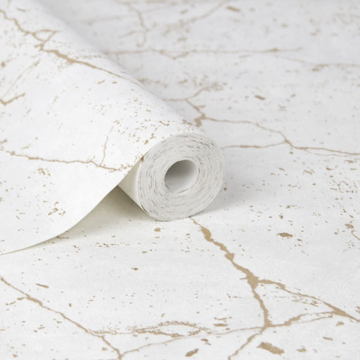 Kintsugi Gold Textured Wallpaper