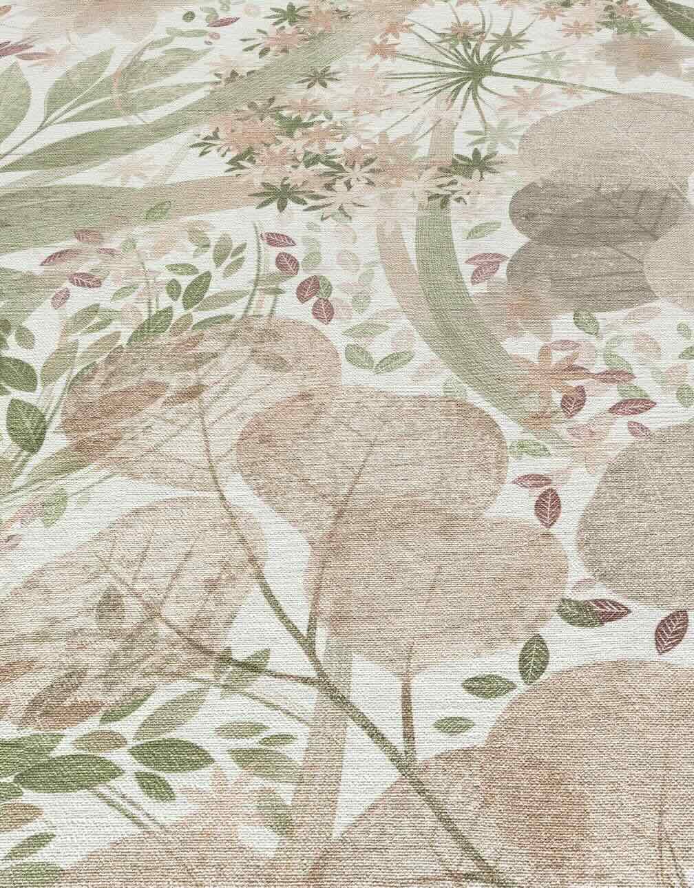 Erismann Secret Grove Floral Pink/Green Wallpaper