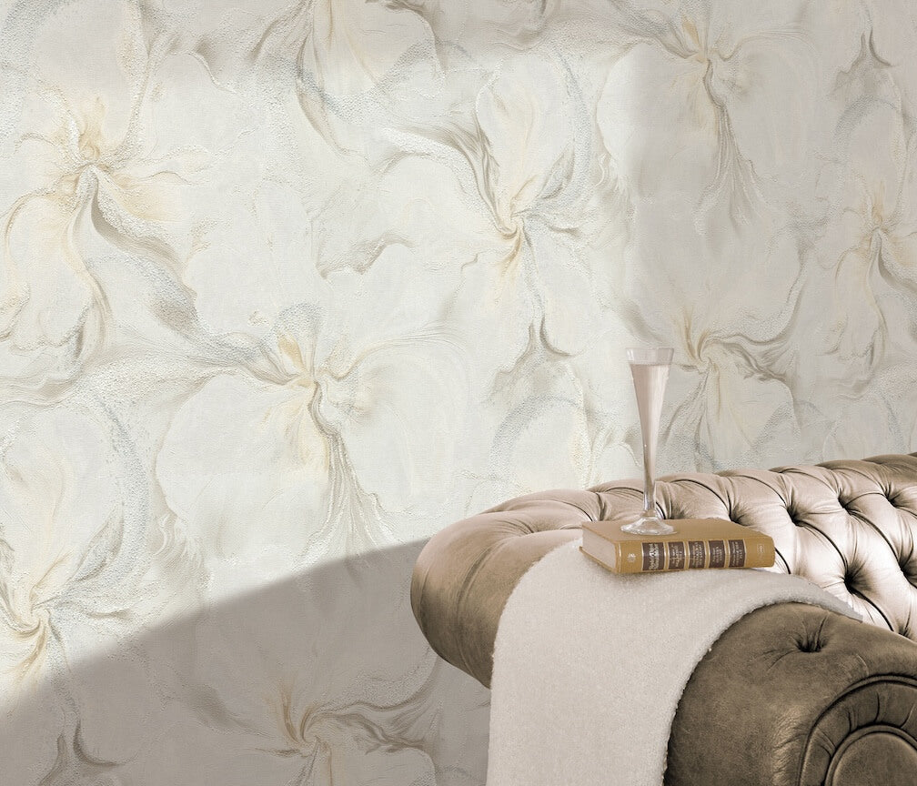 Erismann Aurora Light Taupe Floral Wallpaper