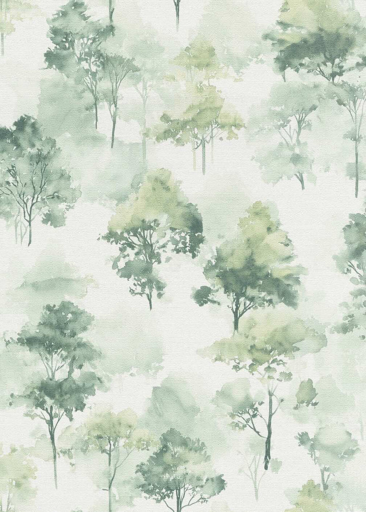 Erismann Forest Dreams Woodland Tree Green Wallpaper
