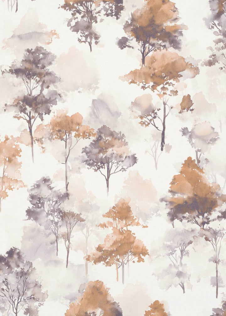 Erismann Forest Dreams Woodland Tree Rust Wallpaper