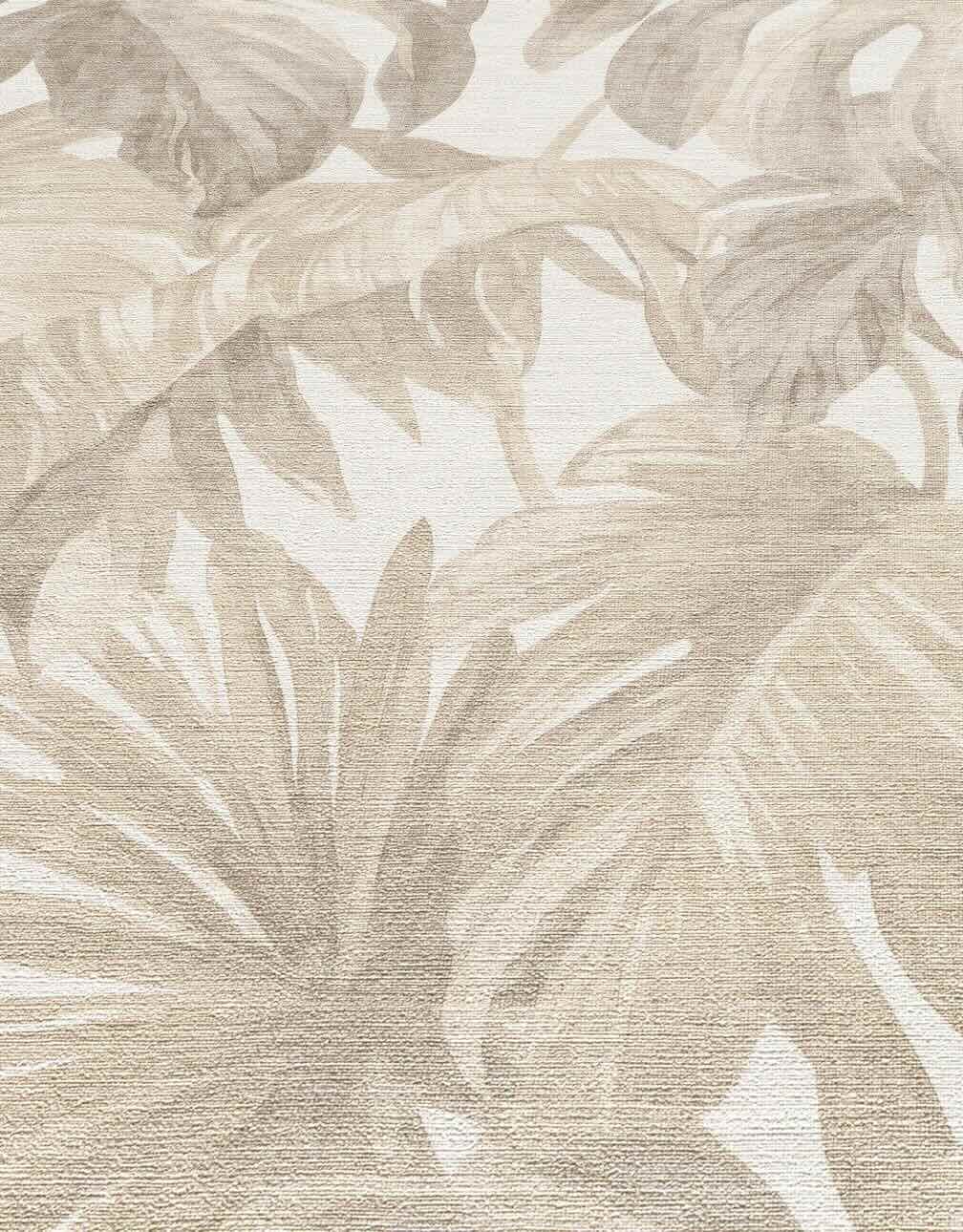 Erismann Forest Dreams Monstera Leaves Beige Wallpaper