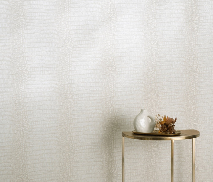 Erismann Wild Lagoon Animal Skin Metallic Beige Wallpaper