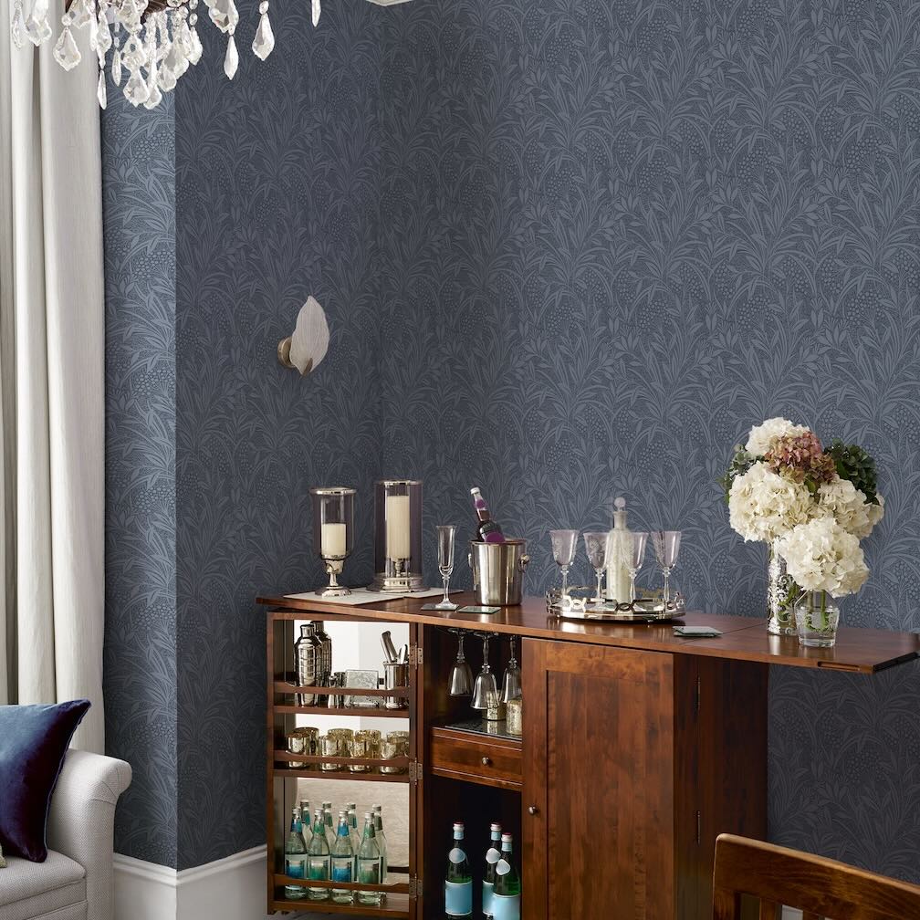 Laura Ashley Dusky Seaspray Barley Wallpaper