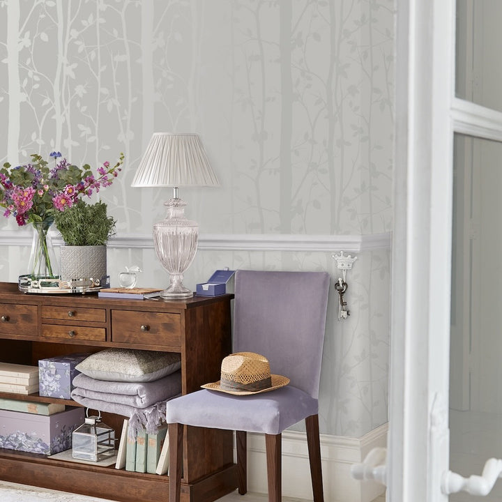 Laura Ashley Cottonwood Pearlescent Wallpaper