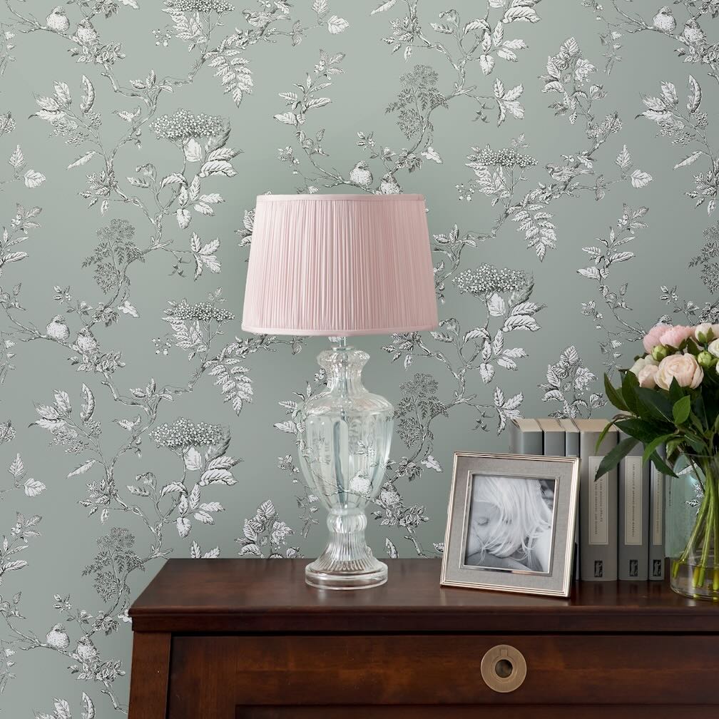 Laura Ashley Elderwood Duck Egg Wallpaper