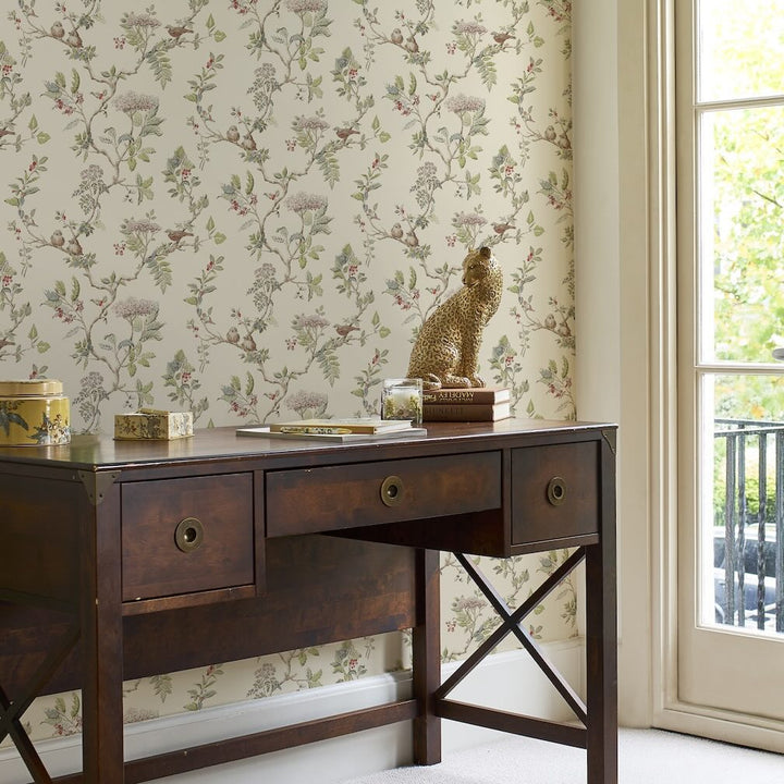 Laura Ashley Elderwood Natural Wallpaper