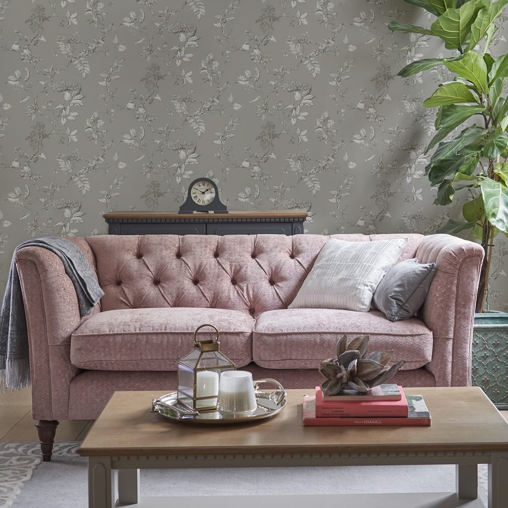 Laura Ashley Elderwood Steel Wallpaper