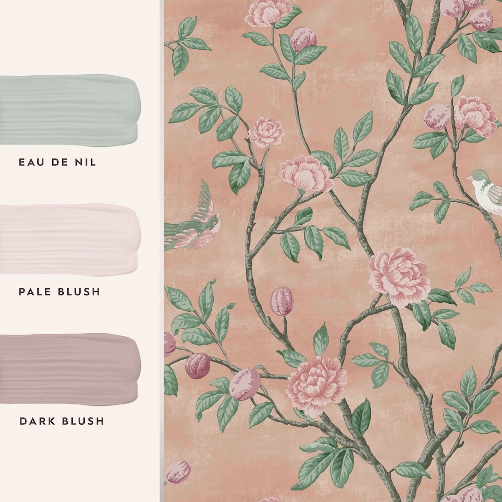 Laura Ashley Eglantine Blush Wallpaper