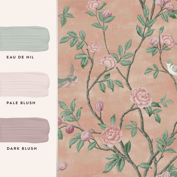 Laura Ashley Eglantine Blush Wallpaper