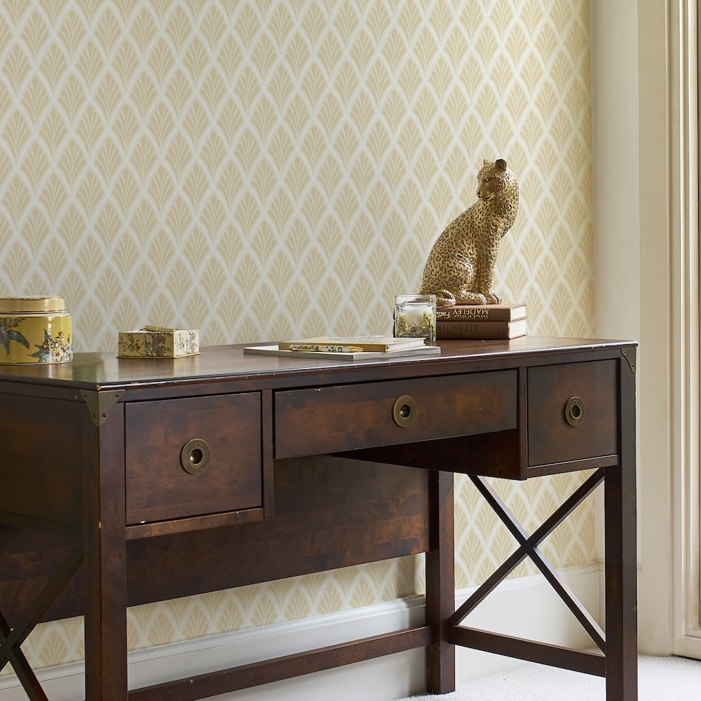 Laura Ashley Florin Gold Wallpaper